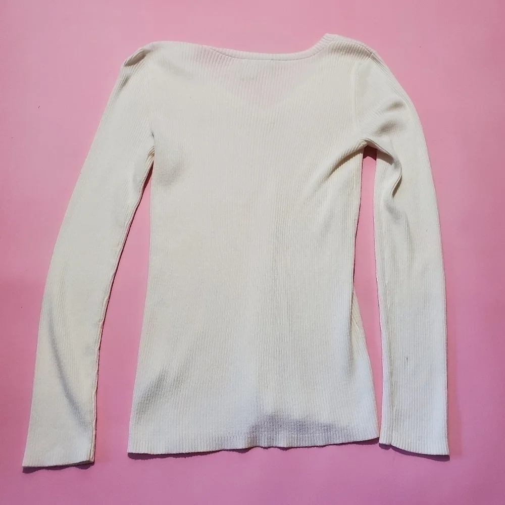 ✨️ DKNY Jeans Cream Off White Knit Sweater ✨️